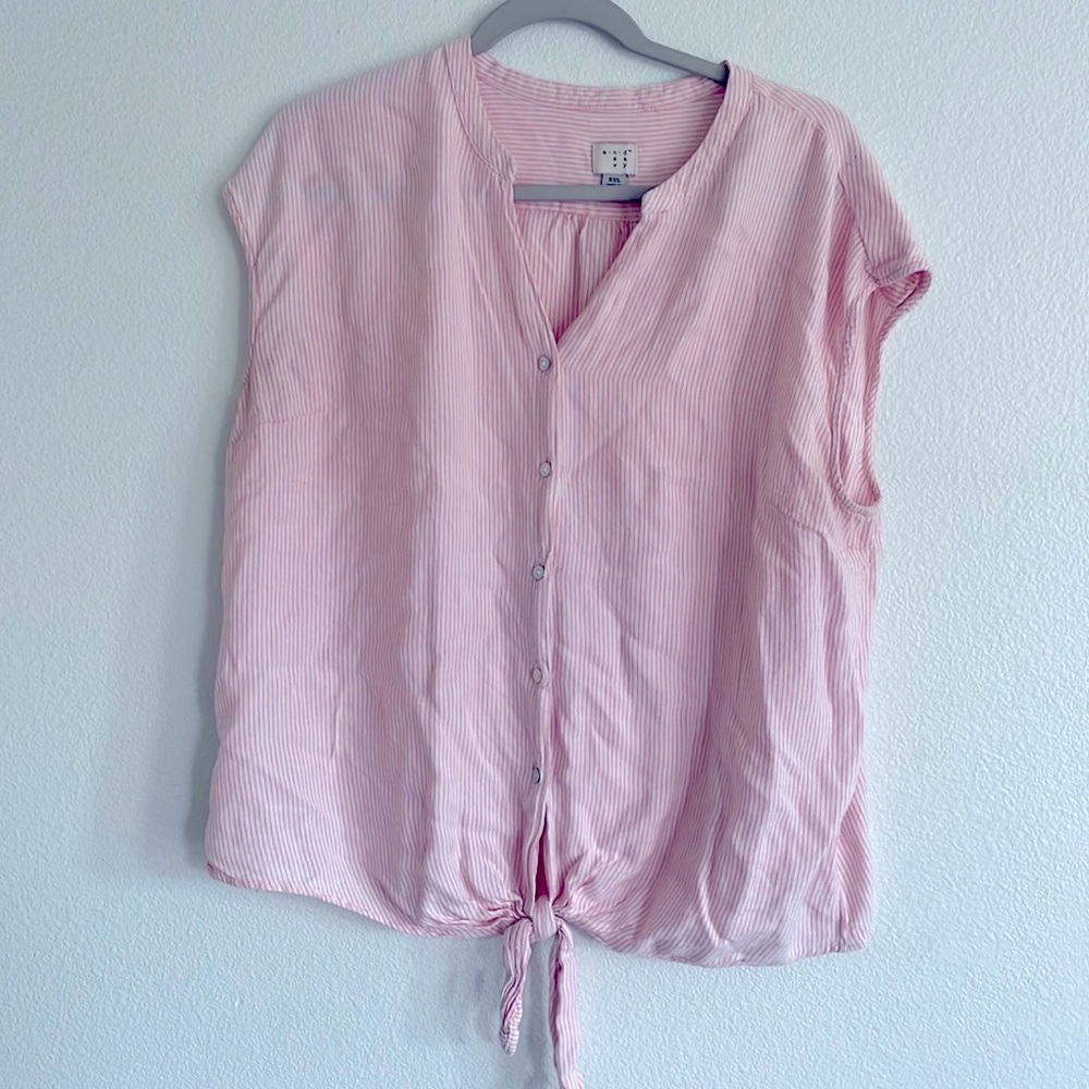 Pink striped shirt